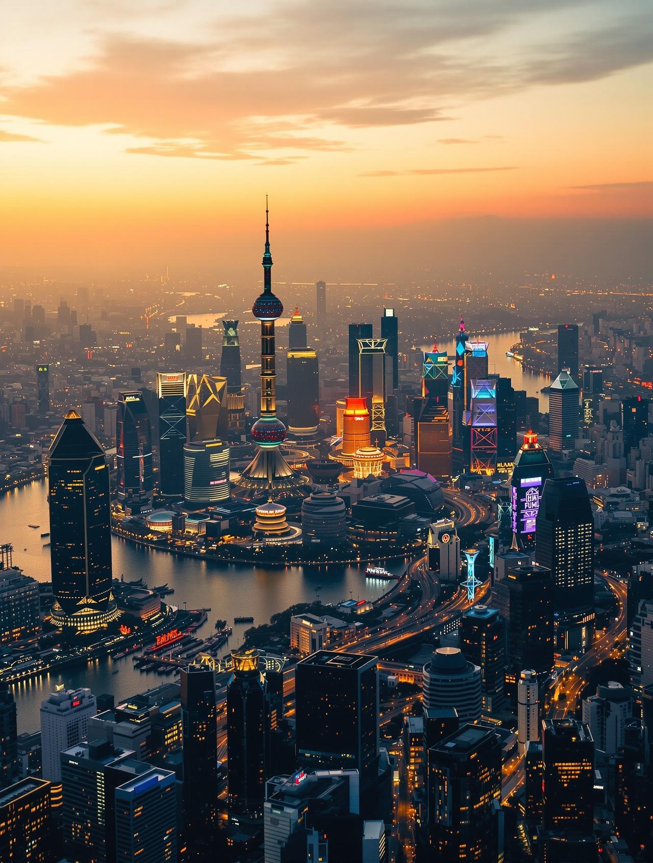 城市夜景航拍:从未见过的上海天际线之美 城市夜景航拍:从未见过的上海天际线之美 - 旅行